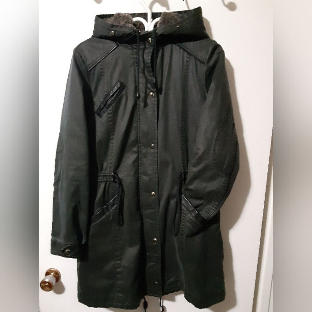 Hugo Boss - Boss Orange Thermore Insulated Winter Parka Faux Fur Hood Grey S